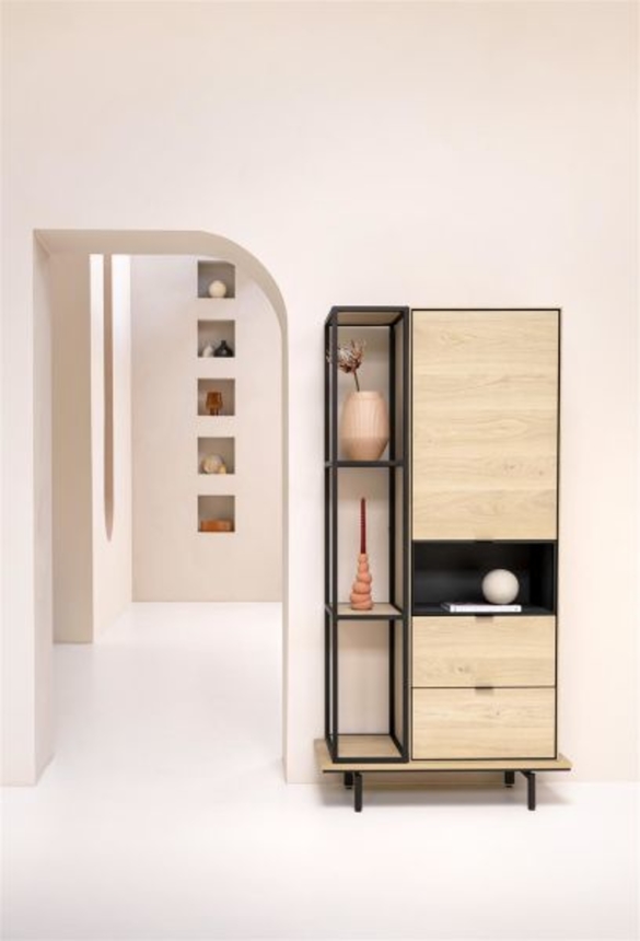 XOOON Elements, Schrank klein - 60 cm. - 1-Tür - 2-Laden + 1-Nische + Led -  - 7