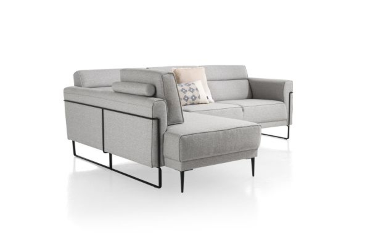 XOOON Fiskardo, Longchair mit langem Armlehne - links - Schwarz/ Anthrazit, Blau, Braun, Grau, Gruen, Orange, Pink, Rot, Taupe, Weiss, Gelb - 16