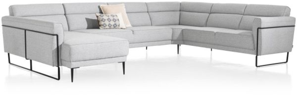 XOOON Fiskardo, Longchair mit langem Armlehne - links - Schwarz/ Anthrazit, Blau, Braun, Grau, Gruen, Orange, Pink, Rot, Taupe, Weiss, Gelb - 17