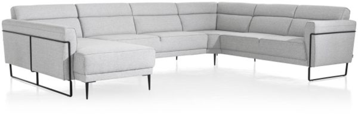 XOOON Fiskardo, Longchair mit langem Armlehne - links - Schwarz/ Anthrazit, Blau, Braun, Grau, Gruen, Orange, Pink, Rot, Taupe, Weiss, Gelb - 19