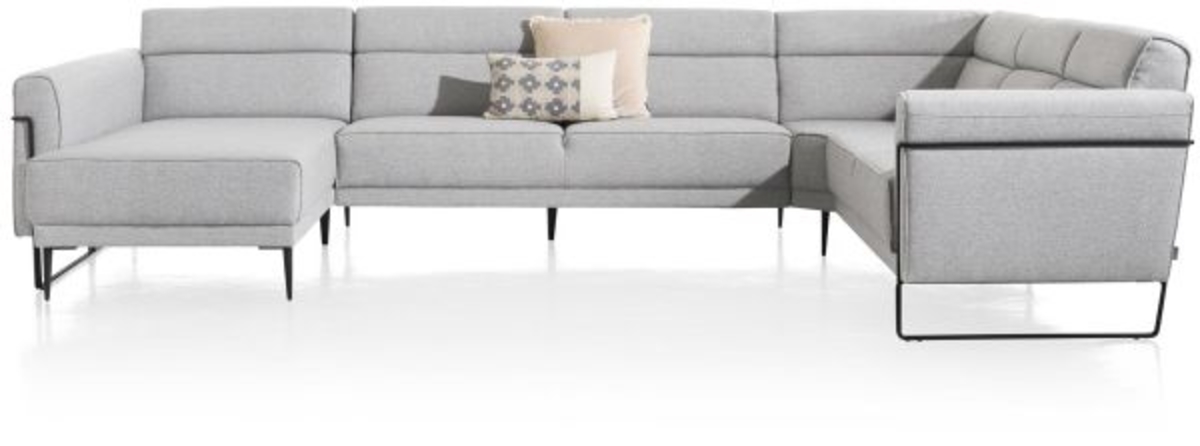 XOOON Fiskardo, Longchair mit langem Armlehne - links - Schwarz/ Anthrazit, Blau, Braun, Grau, Gruen, Orange, Pink, Rot, Taupe, Weiss, Gelb - 6