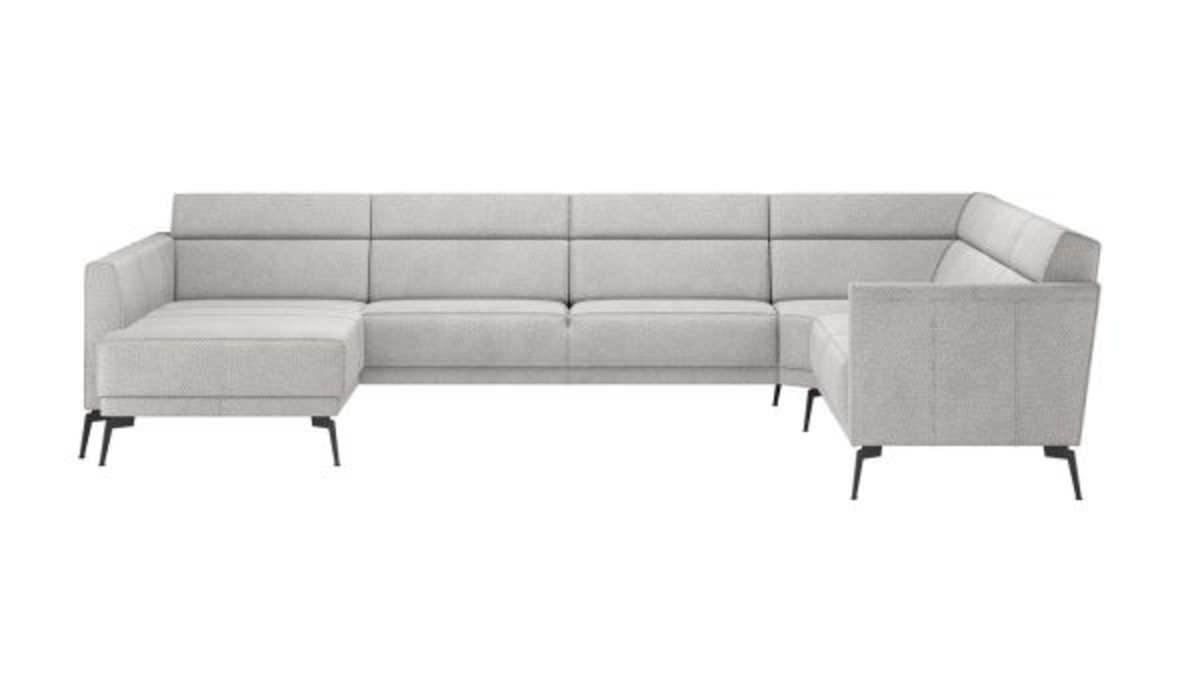 XOOON Fiskardo, Longchair mit langem Armlehne - links - Schwarz/ Anthrazit, Blau, Braun, Grau, Gruen, Orange, Pink, Rot, Taupe, Weiss, Gelb - 8