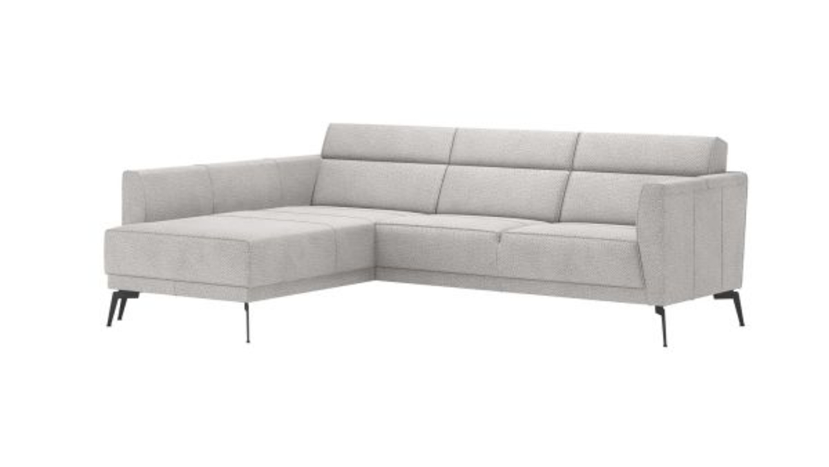 XOOON Fiskardo, Longchair mit langem Armlehne - links - Schwarz/ Anthrazit, Blau, Braun, Grau, Gruen, Orange, Pink, Rot, Taupe, Weiss, Gelb - 9