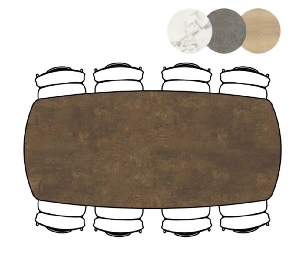 XOOON Masura, Tisch ovale - 240 x 110 cm - Braun - 3