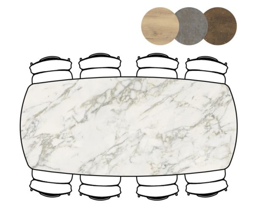 XOOON Masura, Tisch ovale - 240 x 110 cm - Weiß - 3