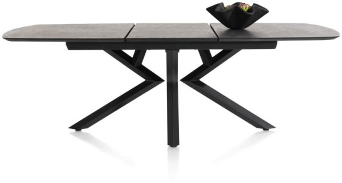 XOOON Masura, Ausziehtisch ovale - 180 (+ 60) x 110 cm - Schwarz, Grau - 8