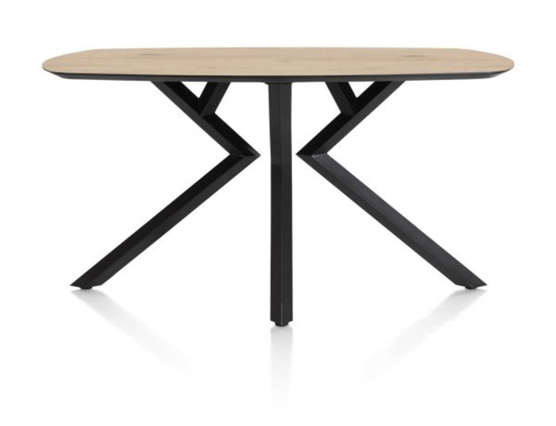 XOOON Masura, Tresentisch ovale - 200 x 105 cm - (Hoehe 92 cm) - Beige, Braun - 1