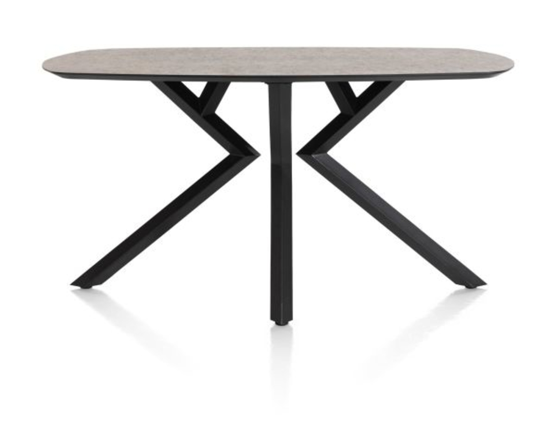 XOOON Masura, Tresentisch ovale - 200 x 105 cm - (Hoehe 92 cm) - Braun - 1