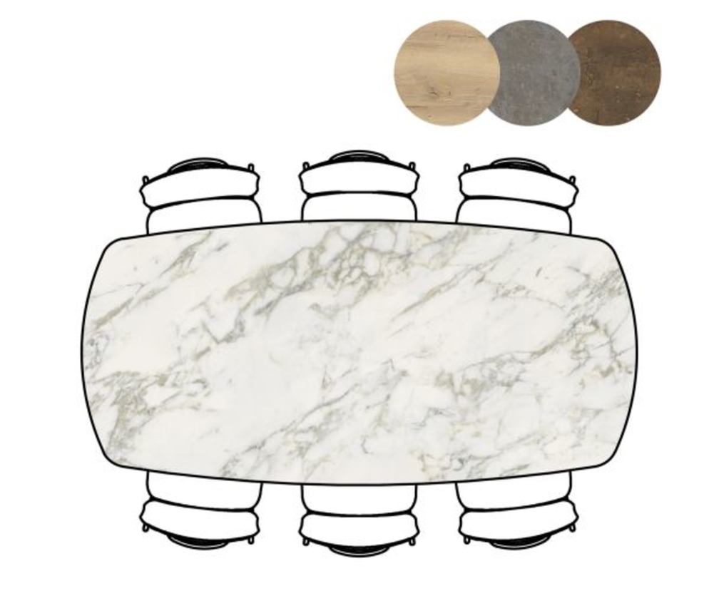 XOOON Masura, Tresentisch ovale - 200 x 105 cm - (Hoehe 92 cm) - Weiß - 3