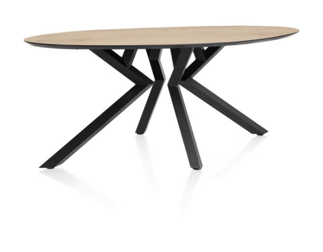 XOOON Masura, Tisch Ellipse - 180 x 100 cm - Beige, Braun - 2