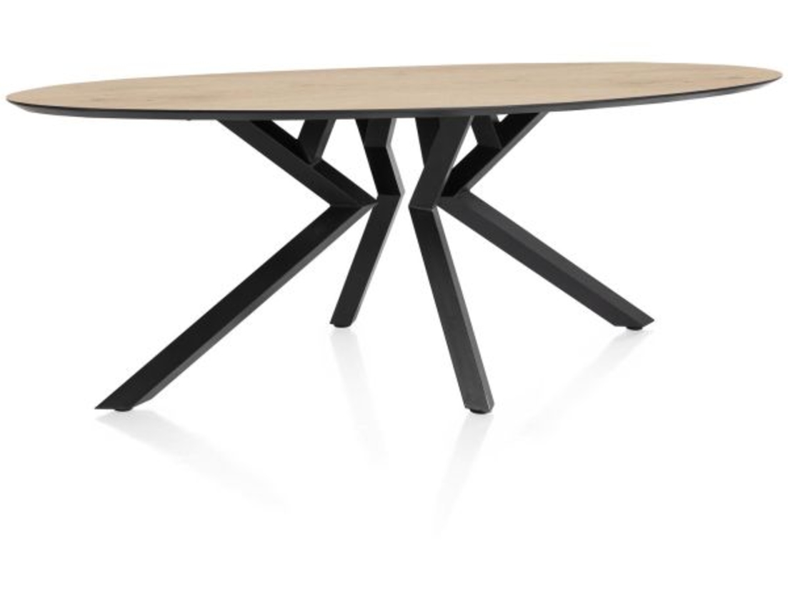 XOOON Masura, Tisch Ellipse - 220 x 105 cm - Beige, Braun - 2