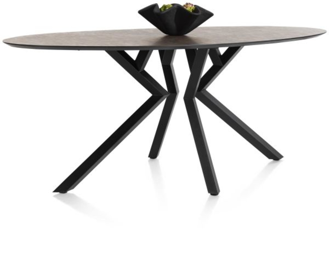 XOOON Masura, Tresentisch Ellipse - 220 x 105 cm (Hoehe 92 cm) - Braun - 2