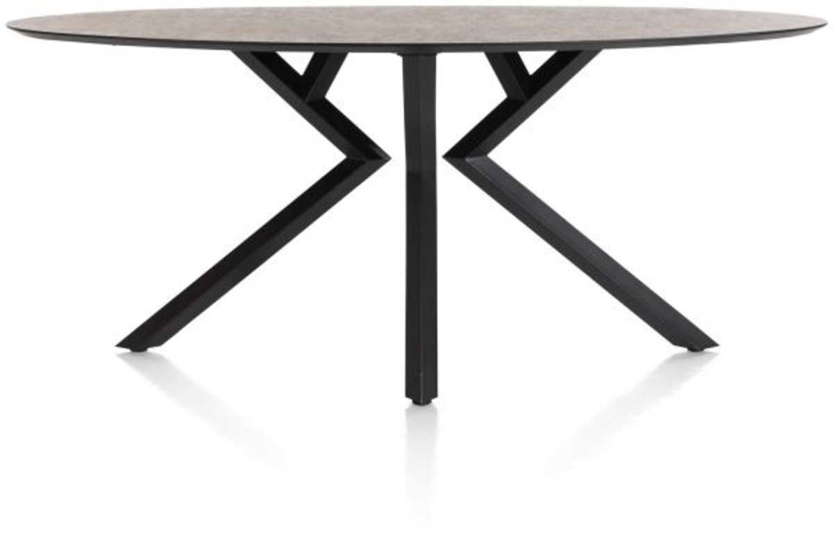 XOOON Masura, Tresentisch Ellipse - 220 x 105 cm (Hoehe 92 cm) - Braun - 4