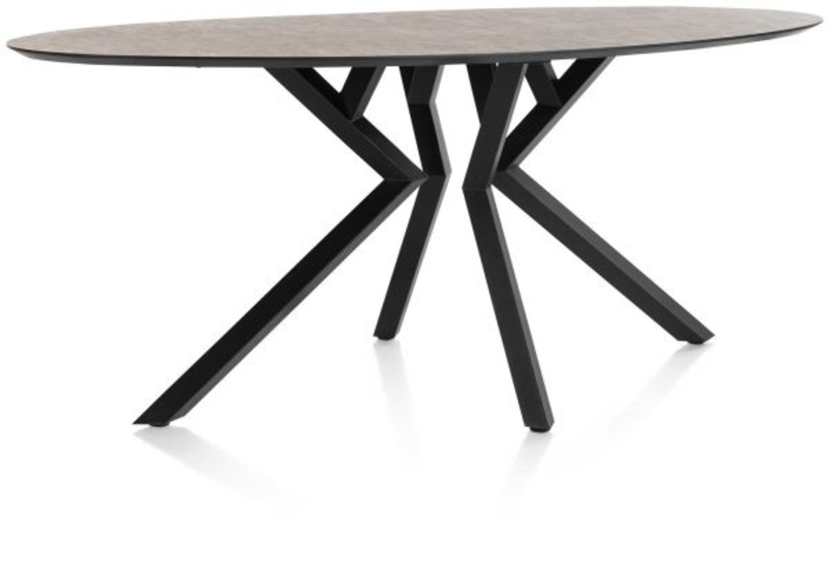 XOOON Masura, Tresentisch Ellipse - 220 x 105 cm (Hoehe 92 cm) - Braun - 5