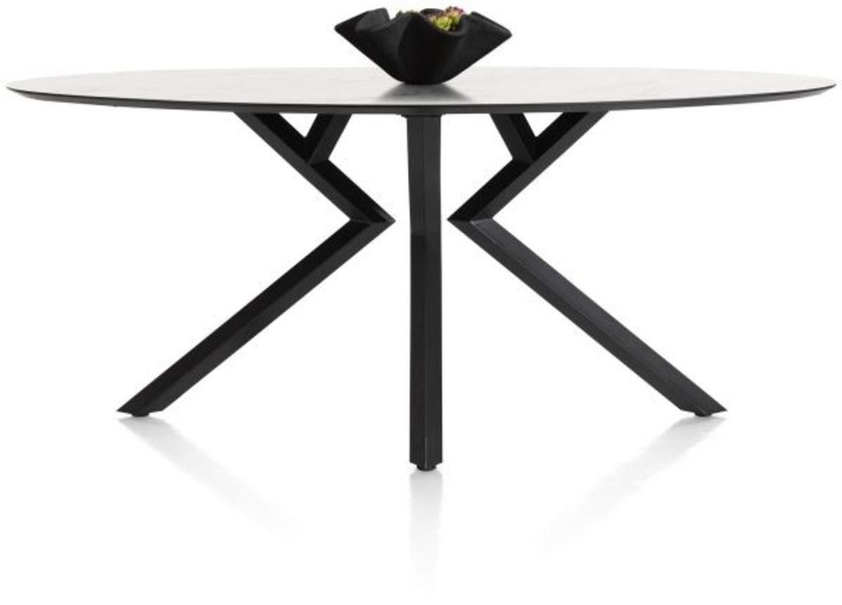 XOOON Masura, Tresentisch Ellipse - 220 x 105 cm (Hoehe 92 cm) - Weiß - 1