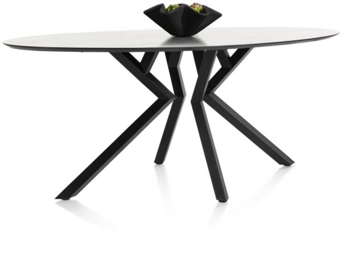 XOOON Masura, Tresentisch Ellipse - 220 x 105 cm (Hoehe 92 cm) - Weiß - 2