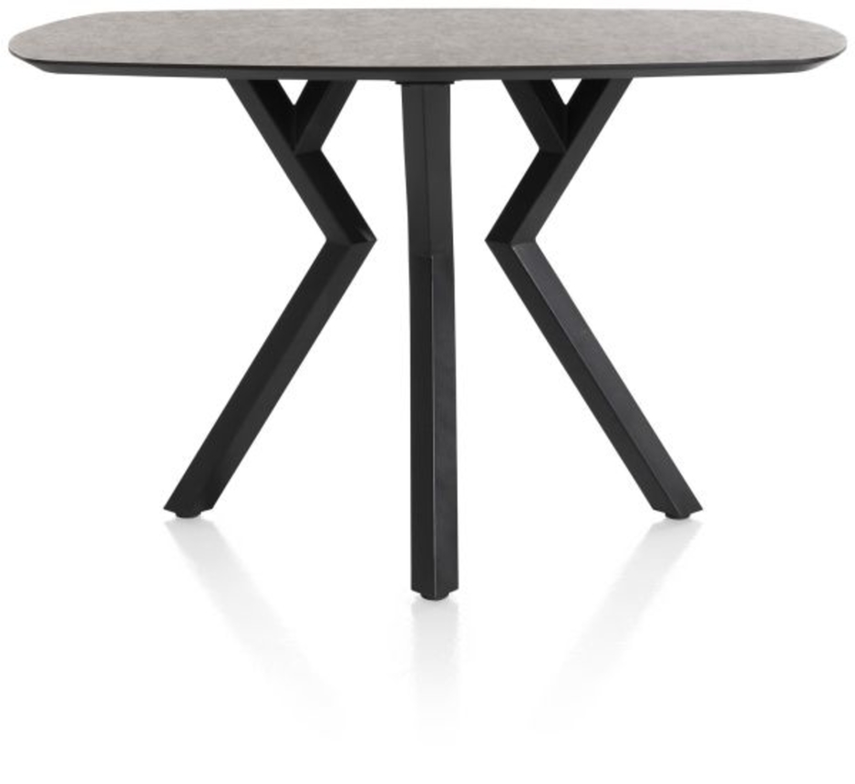 XOOON Masura, Tresentisch ovale - 150 x 105 cm - (Hoehe 92 cm) - Schwarz, Grau - 4