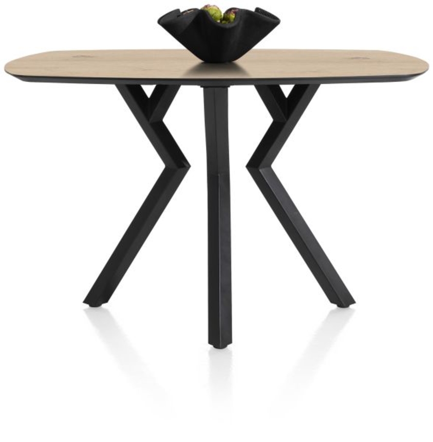 XOOON Masura, Tresentisch ovale - 150 x 105 cm - (Hoehe 92 cm) - Beige, Braun - 1