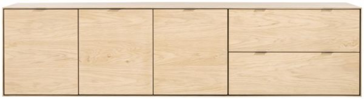 XOOON Elements, Sideboard 240 cm - 3-Türen + 2-Laden -  - 4