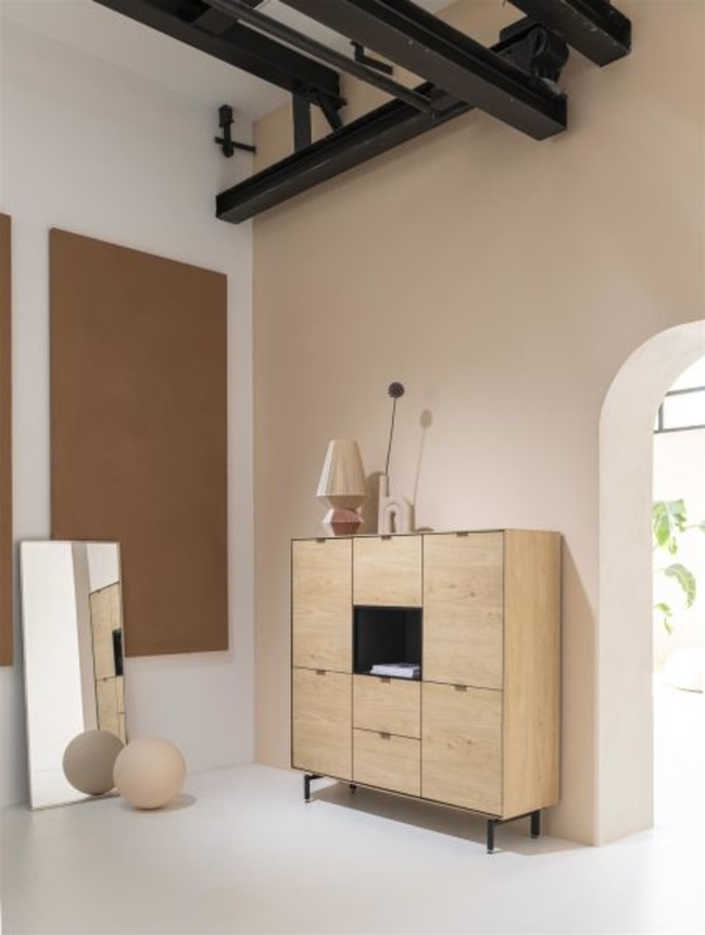 XOOON Elements, Highboard 150 cm - 5-Türen + 2-Laden + 1-Nische + Led -  - 7