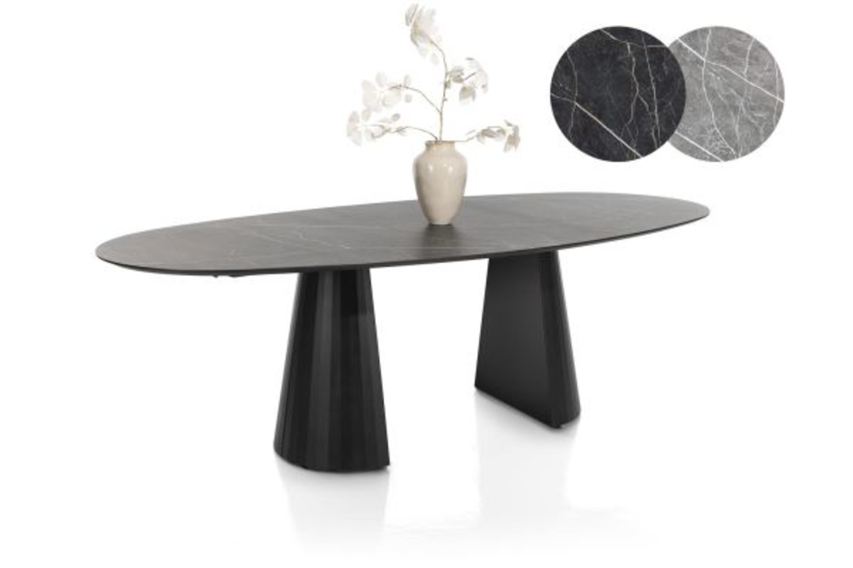 XOOON Arabax, Tisch - Ellipse - 240 x 120 cm - Grau - 3