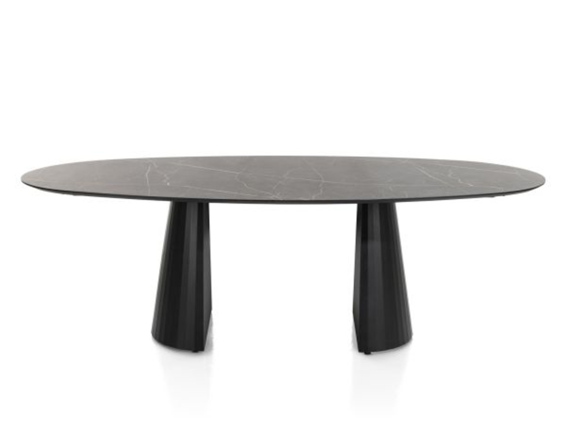 XOOON Arabax, Tisch - Ellipse - 240 x 120 cm - Schwarz - 1