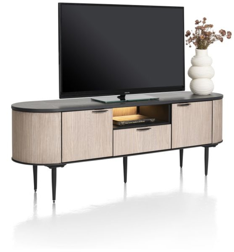 XOOON Aramon, Lowboard 170 cm. - 2-Türen + 1-Lade + 1-Nische (+ LED) -  - 2