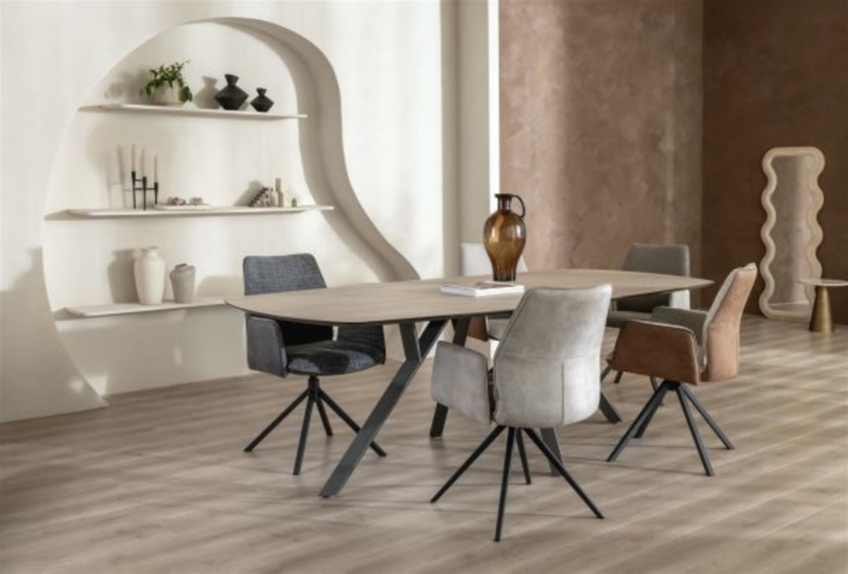 XOOON Minato, Tisch - oval - 150 x 105 cm. - Beige, Braun - 4