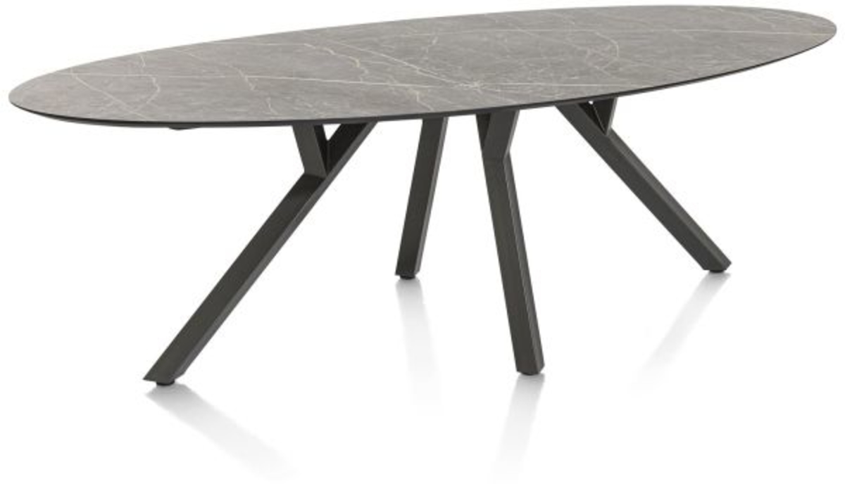 XOOON Minato, Tisch - Ellipse - 240 x 110 cm. - Grau - 4
