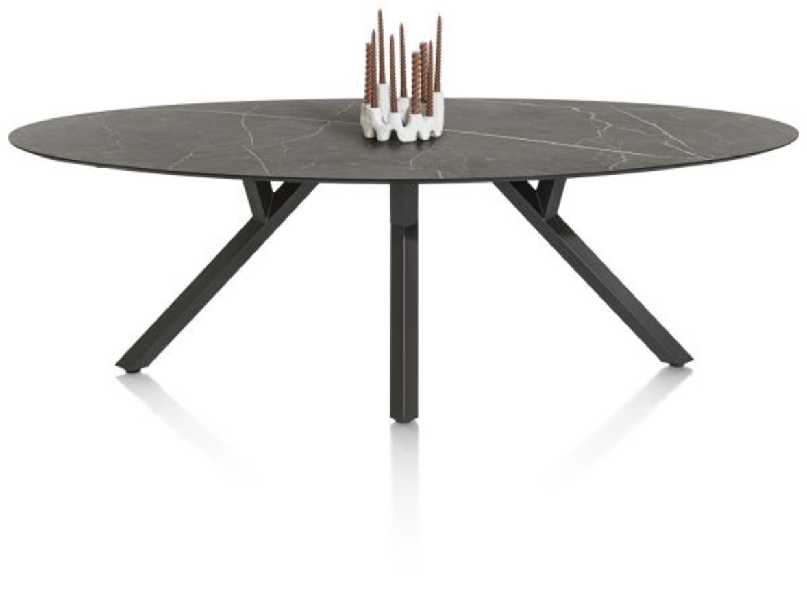 XOOON Minato, Tisch - Ellipse - 240 x 110 cm. - Schwarz - 1