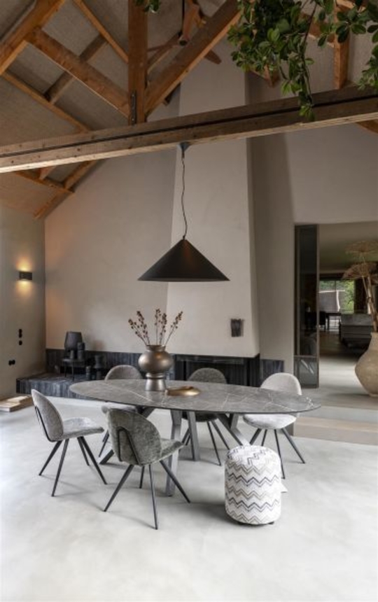 XOOON Minato, Tisch - Ellipse - 180 x 100 cm. - Beige, Braun - 6