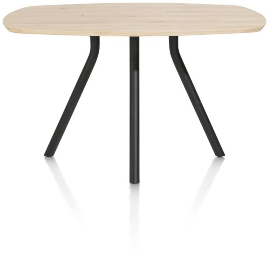 XOOON Arvada, Tresentisch 160 x 100 cm. - oval - Zentralfuss kurz - Beige, Braun - 3
