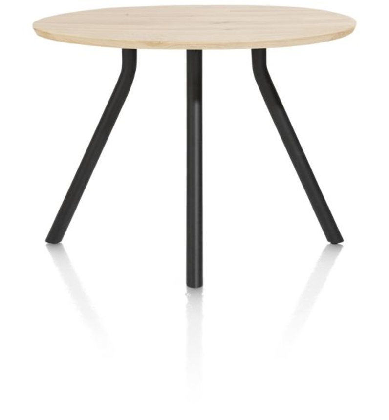 XOOON Arvada, Tresentisch 125 cm. - rund - Zentralfuss kurz - Beige, Braun - 1