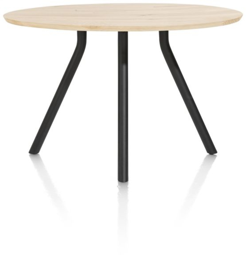 XOOON Arvada, Tresentisch 140 cm. - rund - Zentralfuss kurz - Beige, Braun - 1