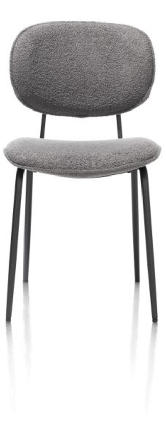 XOOON Lexi, Stuhl - schwarzer Rahmen (ROB) - Stoff Avicci - Schwarz/ Anthrazit, Grau - 1