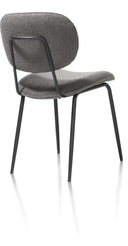 XOOON Lexi, Stuhl - schwarzer Rahmen (ROB) - Stoff Avicci - Schwarz/ Anthrazit, Grau - 3