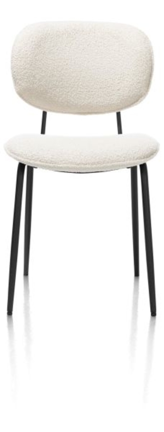 XOOON Lexi, Stuhl - schwarzer Rahmen (ROB) - Stoff Avicci - Weiss - 1