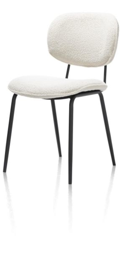 XOOON Lexi, Stuhl - schwarzer Rahmen (ROB) - Stoff Avicci - Weiss - 2