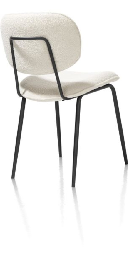 XOOON Lexi, Stuhl - schwarzer Rahmen (ROB) - Stoff Avicci - Weiss - 3