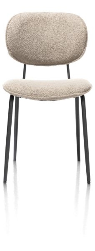 XOOON Lexi, Stuhl - schwarzer Rahmen (ROB) - Stoff Avicci - Braun, Taupe - 1