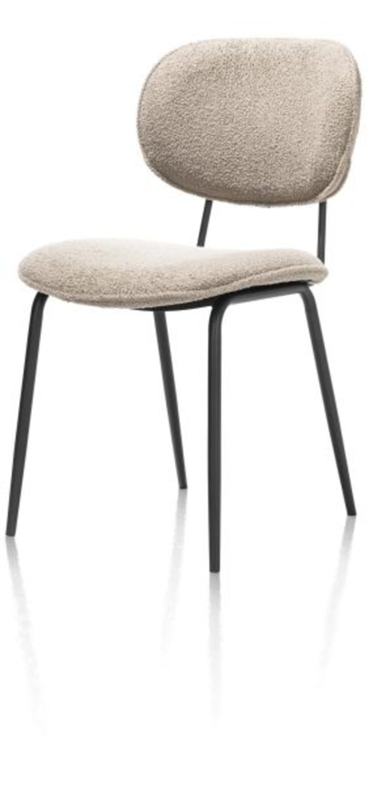 XOOON Lexi, Stuhl - schwarzer Rahmen (ROB) - Stoff Avicci - Braun, Taupe - 2