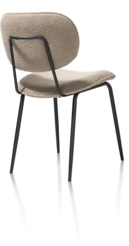 XOOON Lexi, Stuhl - schwarzer Rahmen (ROB) - Stoff Avicci - Braun, Taupe - 3