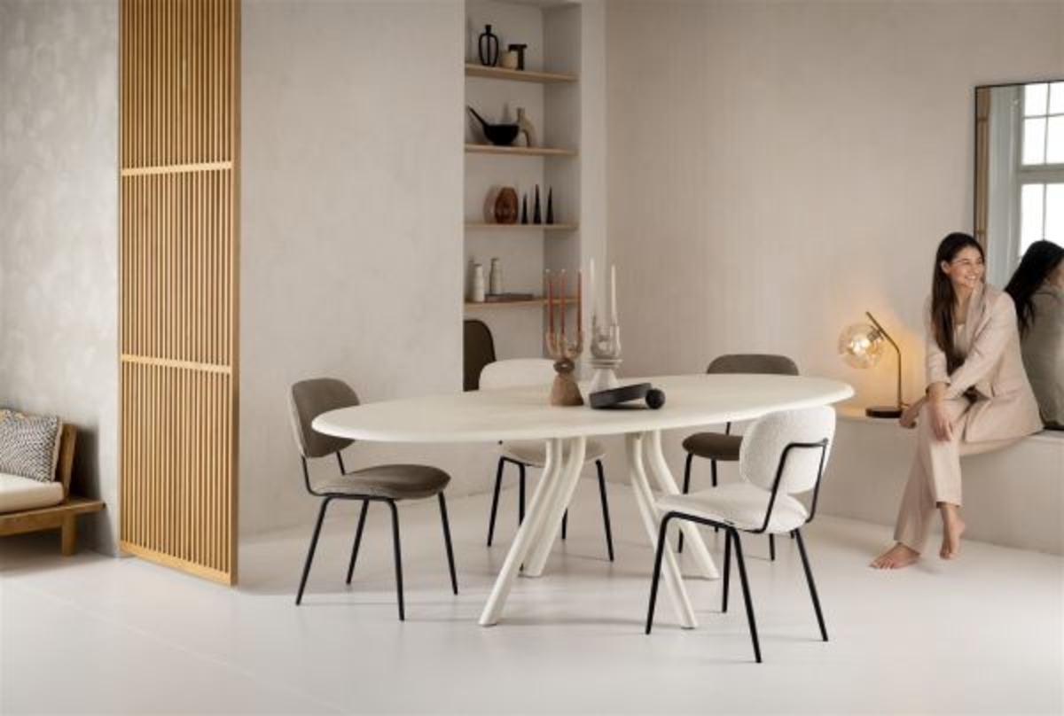 XOOON Lexi, Stuhl - schwarzer Rahmen (ROB) - Stoff Avicci - Braun, Taupe - 8