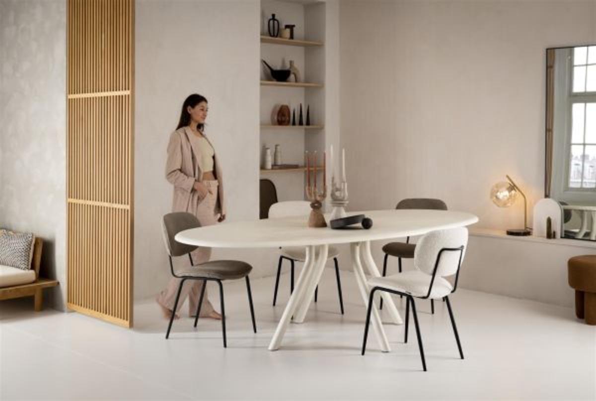 XOOON Lexi, Stuhl - schwarzer Rahmen (ROB) - Stoff Avicci - Braun, Taupe - 9