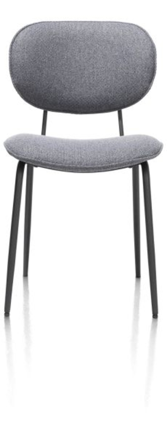 XOOON Lexi, Stuhl - schwarzer Rahmen (ROB) - Stoff Ponti - Schwarz/ Anthrazit, Grau - 1