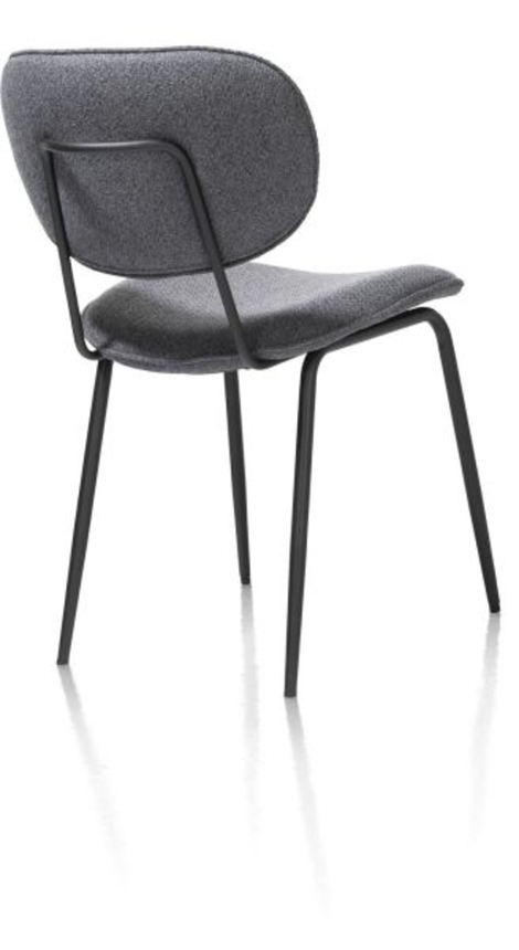 XOOON Lexi, Stuhl - schwarzer Rahmen (ROB) - Stoff Ponti - Schwarz/ Anthrazit, Grau - 3