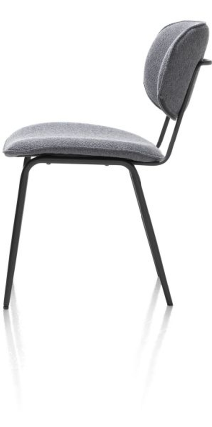 XOOON Lexi, Stuhl - schwarzer Rahmen (ROB) - Stoff Ponti - Schwarz/ Anthrazit, Grau - 4