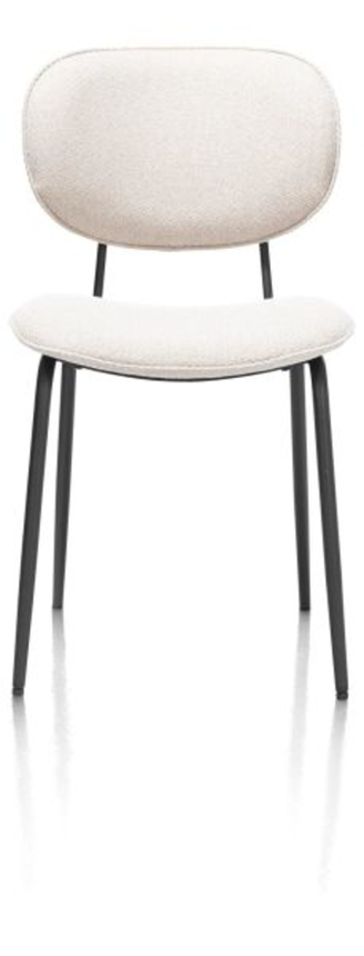 XOOON Lexi, Stuhl - schwarzer Rahmen (ROB) - Stoff Ponti - Weiss - 1
