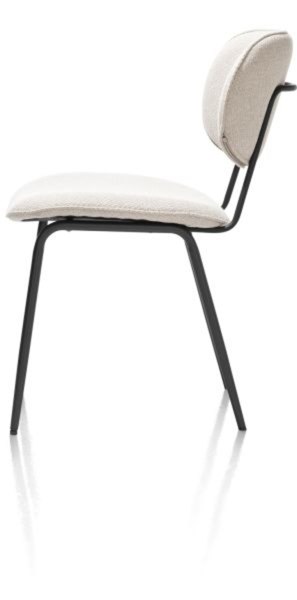 XOOON Lexi, Stuhl - schwarzer Rahmen (ROB) - Stoff Ponti - Weiss - 4