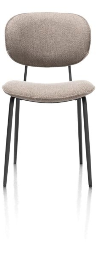 XOOON Lexi, Stuhl - schwarzer Rahmen (ROB) - Stoff Ponti - Braun - 1